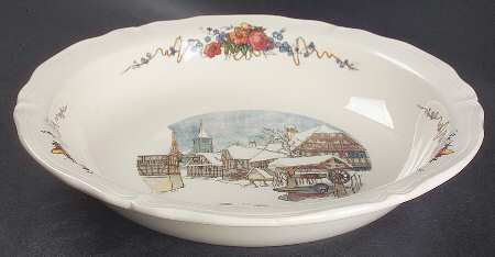 Obernai 10" Round Shallow Vegetable Bowl