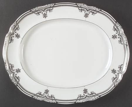 Stafford Platinum 14" Oval Serving Platter