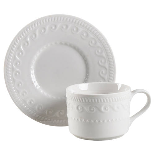Cachet Flat Cup & Saucer Set