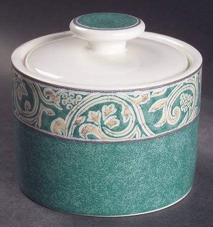 Fairmont Green Sugar Bowl & Lid