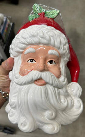 Christmas Memories Figural Cookie Jar & Lid