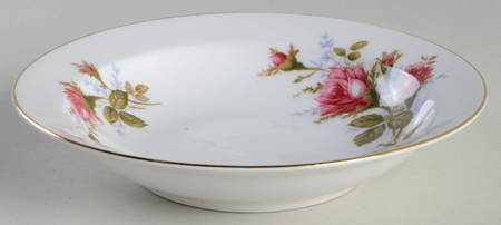 Moss Rose Rim Soup Bowl