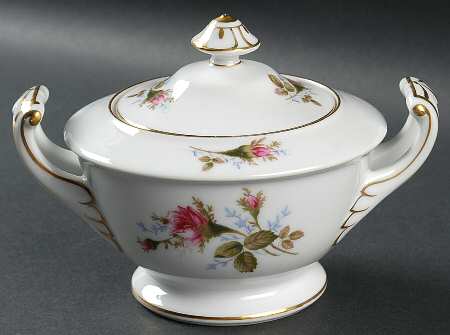 Moss Rose Sugar Bowl & Lid