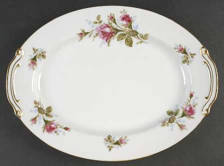 Moss Rose 12" Oval Serving Platter