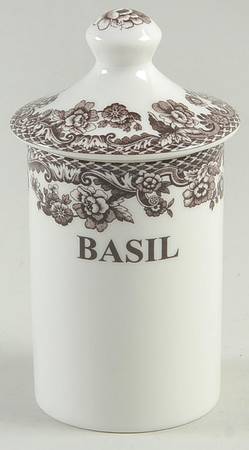 Delamere Brown Basil Spice Jar & Lid
