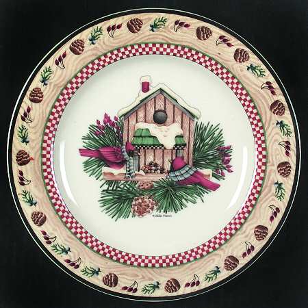 Winter Birds Salad/Dessert Plate by Sakura