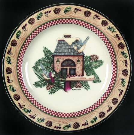 Winter Birds Salad/Dessert Plate
