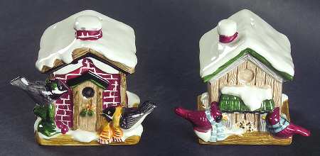 Winter Birds Sculpted Salt & Pepper Set