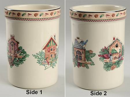 Winter Birds Utensil Holder