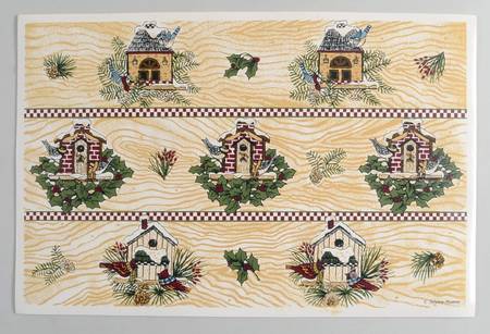 Winter Birds Vinyl Placemat