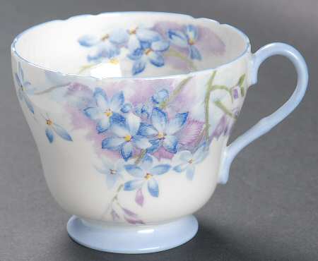 Blue Spray Footed Cup