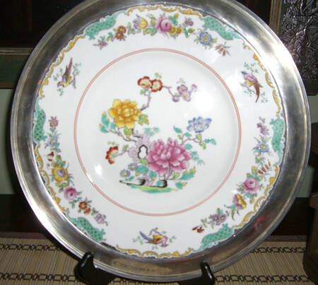 Y5920 Sterling Rim Dinner Plate