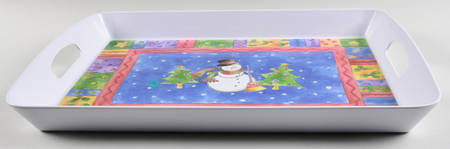 Sweet Shoppe Christmas 18" Plastic Serving Tray