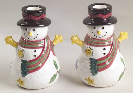 Sweet Shoppe Christmas Figural Candlestick - Set of 2 Motif 2