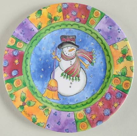 Sweet Shoppe Christmas Melamine Salad Plate