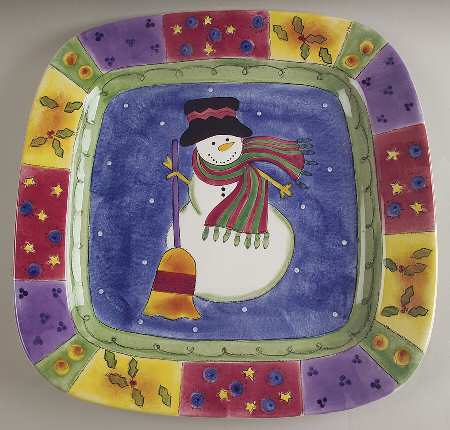 Sweet Shoppe Christmas 16" Square Serving Platter