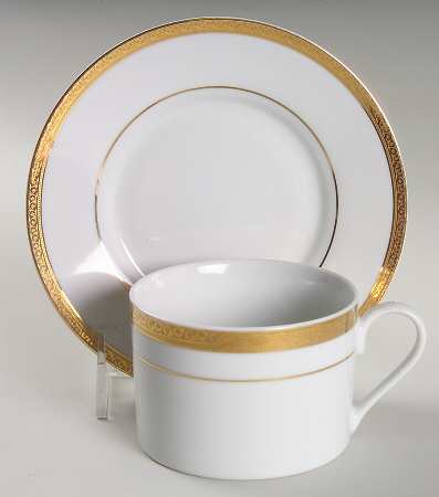 Elegance Flat Cup & Saucer Set