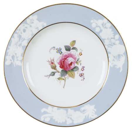 Maritime Rose Blue Bread & Butter Plate