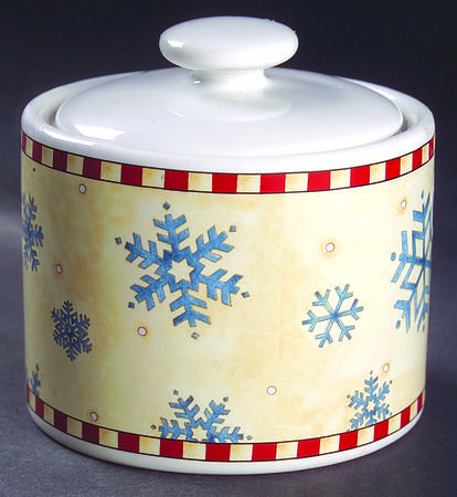 Snowflake Sugar Bowl & Lid