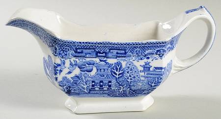 Willow Blue (Scallop, No Trim) Gravy Boat