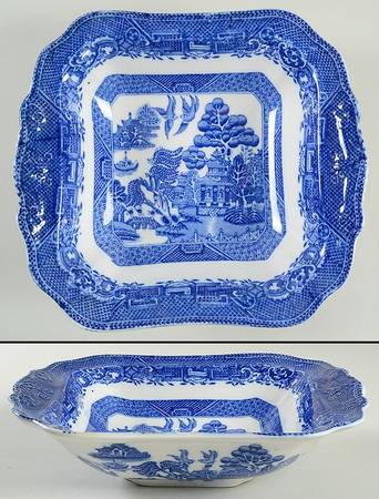 Willow Blue (Scallop, No Trim) Square Vegetable No Lid