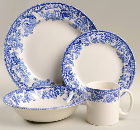 Delamere Blue 4 Piece Place Setting