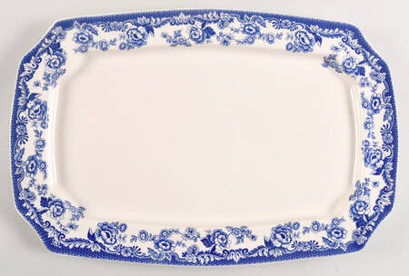 Delamere Blue 17" Rectangular Serving Platter