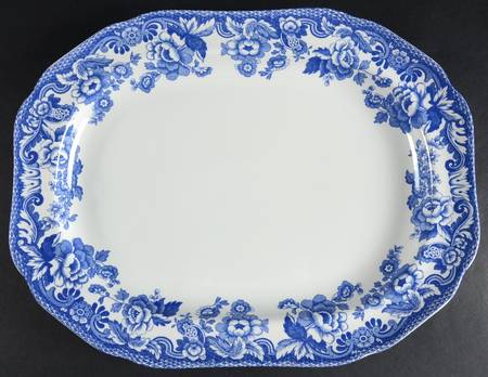 Delamere Blue 14" Oval Serving Platter
