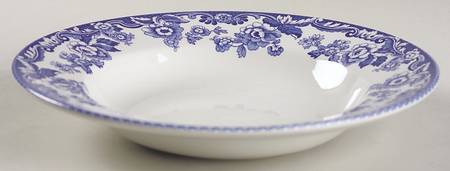 Delamere Blue Large Rim Soup Bowl