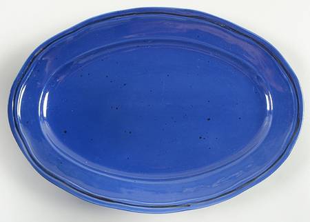 Cannes Blue 14" Oval Serving Platter