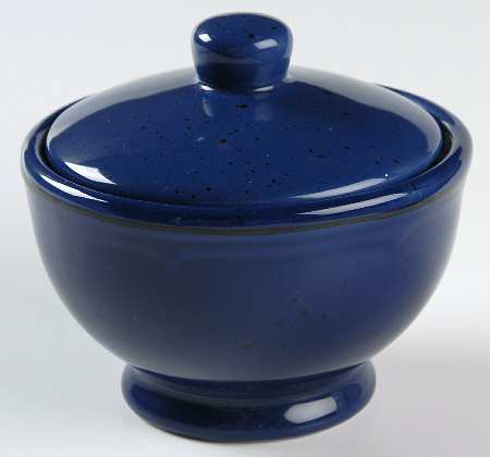 Cannes Blue Sugar Bowl & Lid