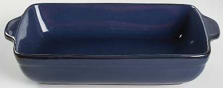 Cannes Blue 13"  Rectangular Baker