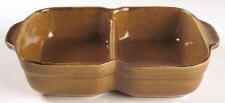 Cannes Gold 13" Rectangular Divided Baker