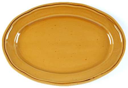 Cannes Gold 14" Oval Serving Platter
