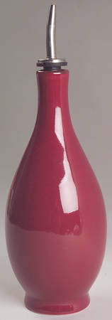 Cannes Burgundy Oil Jar & Drizzle Spout