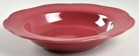 Cannes Burgundy Large Rim Soup Bowl