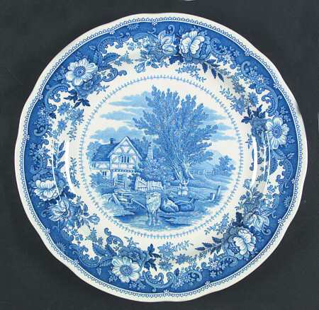 Williamsburg Country Scenes Dinner Plate by Spode