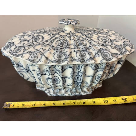 Rome Blue Gray Tureen &  Lid