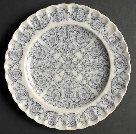 Rome Blue Gray Luncheon Plate