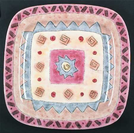 Coffee Shoppe 16" Square Serving Platter