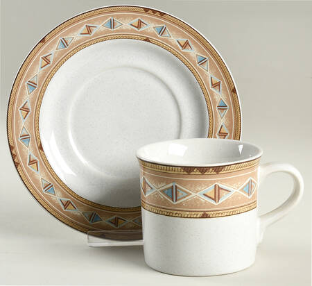 Plaza Row Flat Cup & Saucer Set