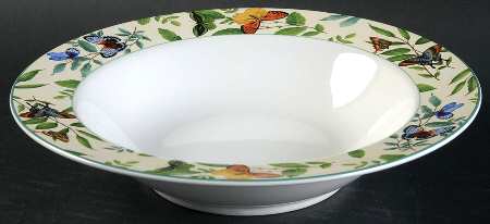 Butterflies Rim Soup Bowl