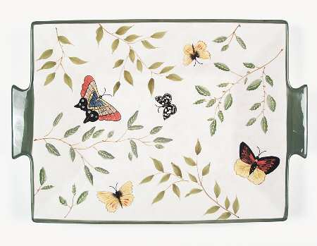 Butterflies 16" Rectangular Serving Platter