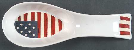 Spirit of The Flag Spoon Rest/Holder (Holds 1 Spoon)