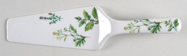 Herbs De Provence (Gold Trim) Solid Ceramic Pie/Cake Server