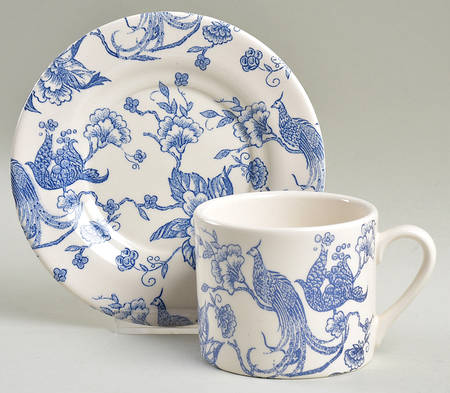 Bird of Paradise Flat Cup & Saucer Set