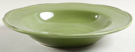 Cannes Green Large Rim Soup Bowl