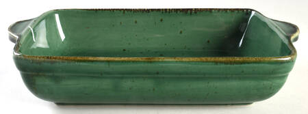Cannes Green 13"  Rectangular Baker