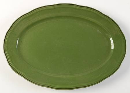 Cannes Green 14" Oval Serving Platter
