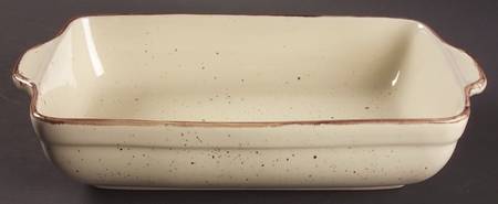 Cannes Ivory 13"  Rectangular Baker